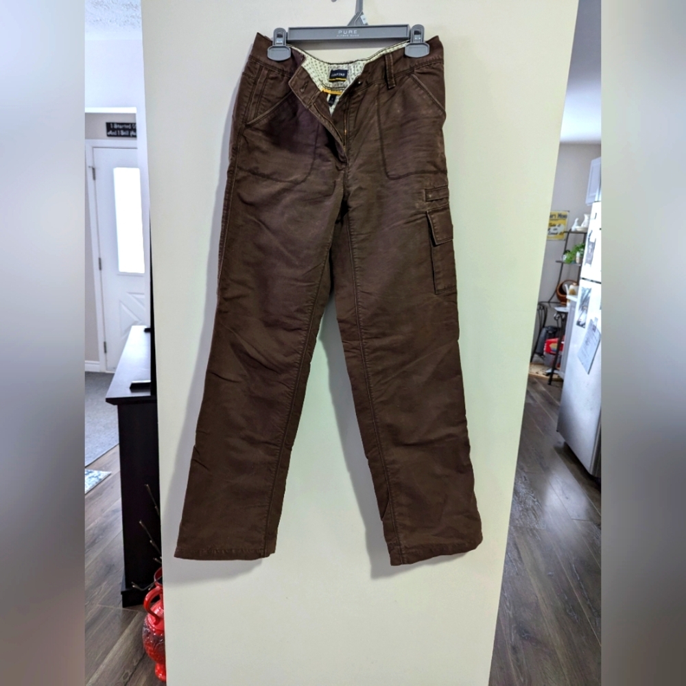 - Lands End Womens Lined Brown Cargo Pants. Size 8. Utility Pants. EUC.